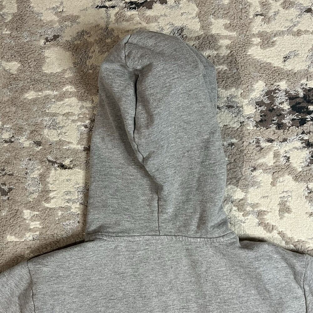 Harley Davidson Motorcycle Hoodie Jacket Gray Cropped Full Zip Women's Size L - Picture 9 of 12